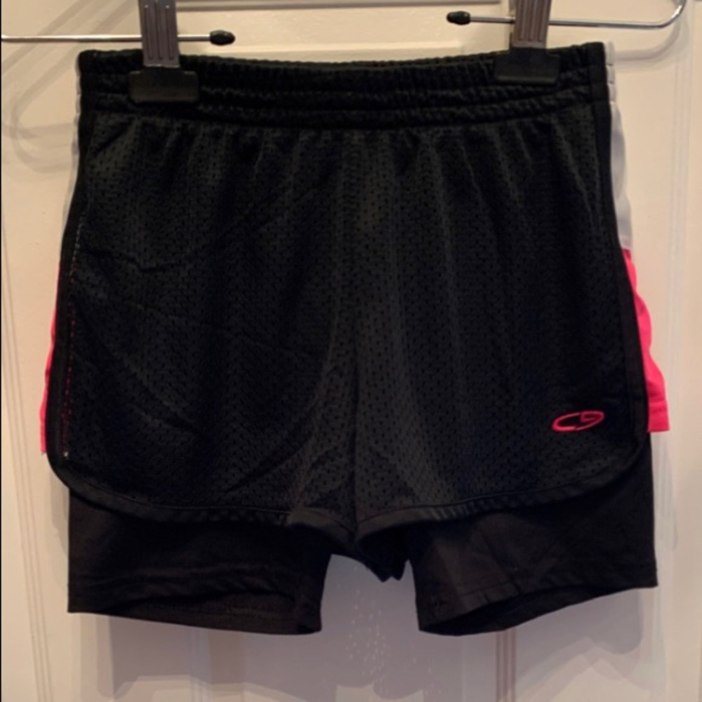 Girls Black Champion Athletic Shorts